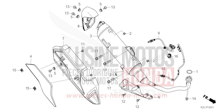 ABGAS-SCHALLDAEMPFER (ADV350AS,T) von ADV 350 HYPER RED (R348) von 2025